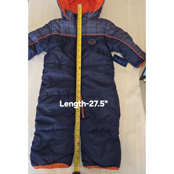 Baby Xtreme Blue Snowsuit 12 Months One Piece Snowmobile Suit Fleece Inner New - Picture 12 of 16